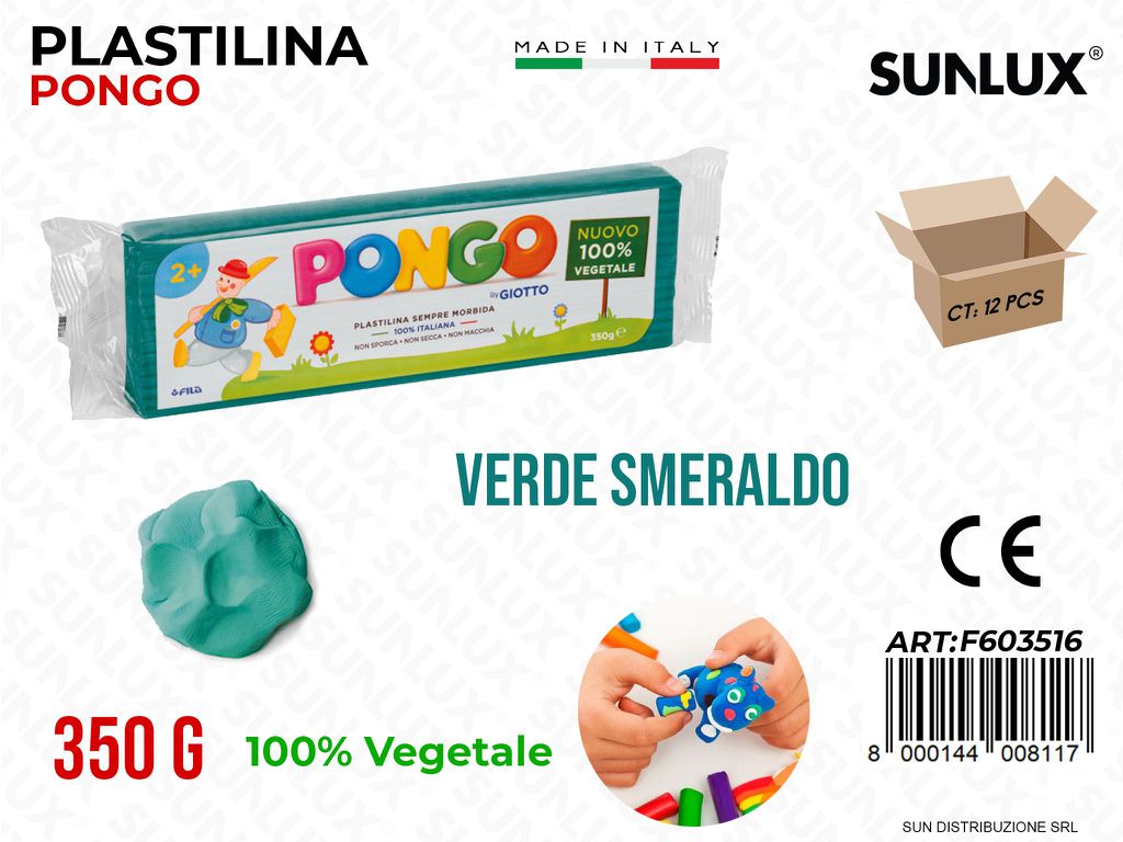 Giotto Plastilina Pongo Verde Smeraldo 350G