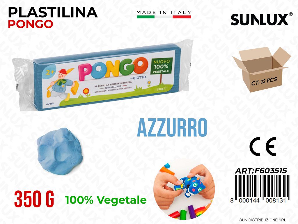 Giotto Plastilina Pongo Azzurro 350G