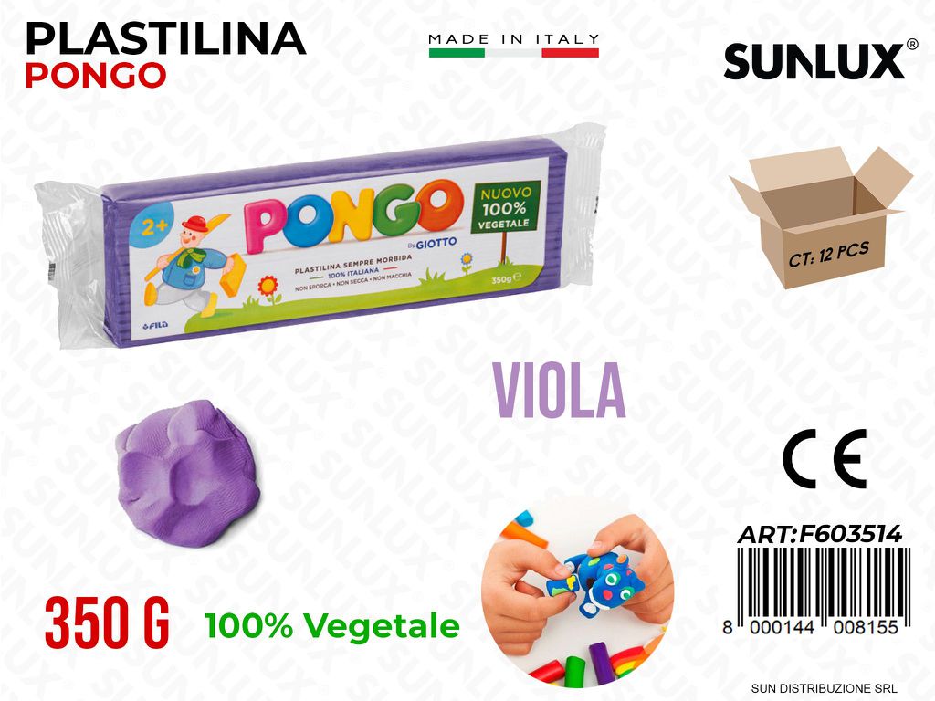Giotto Plastilina Pongo Viola 350G