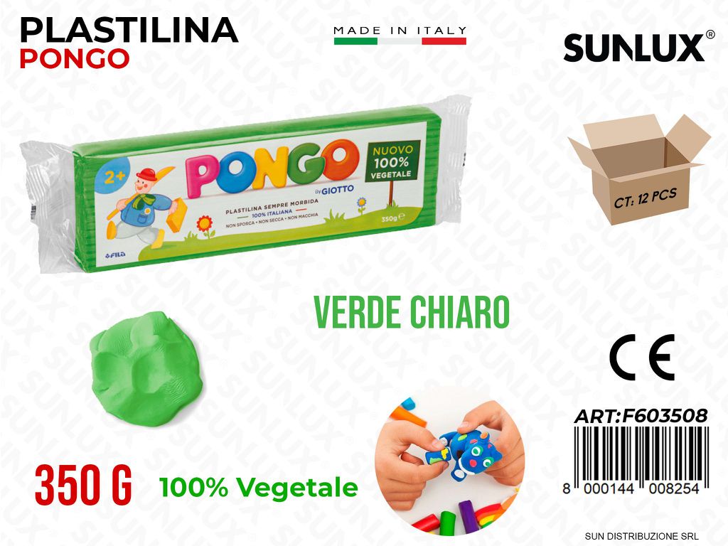 Giotto Plastilina Pongo Verde Chiaro 350G