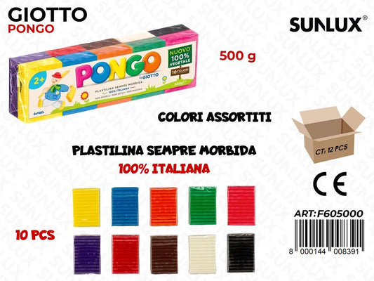 Giotto Pongo 10COL. Ass. Fluo 500G