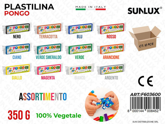 Giotto Plastilina Pongo Col. Ass. 350G