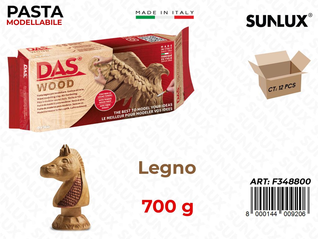 Pasta Modellabile Das Legno 700GR