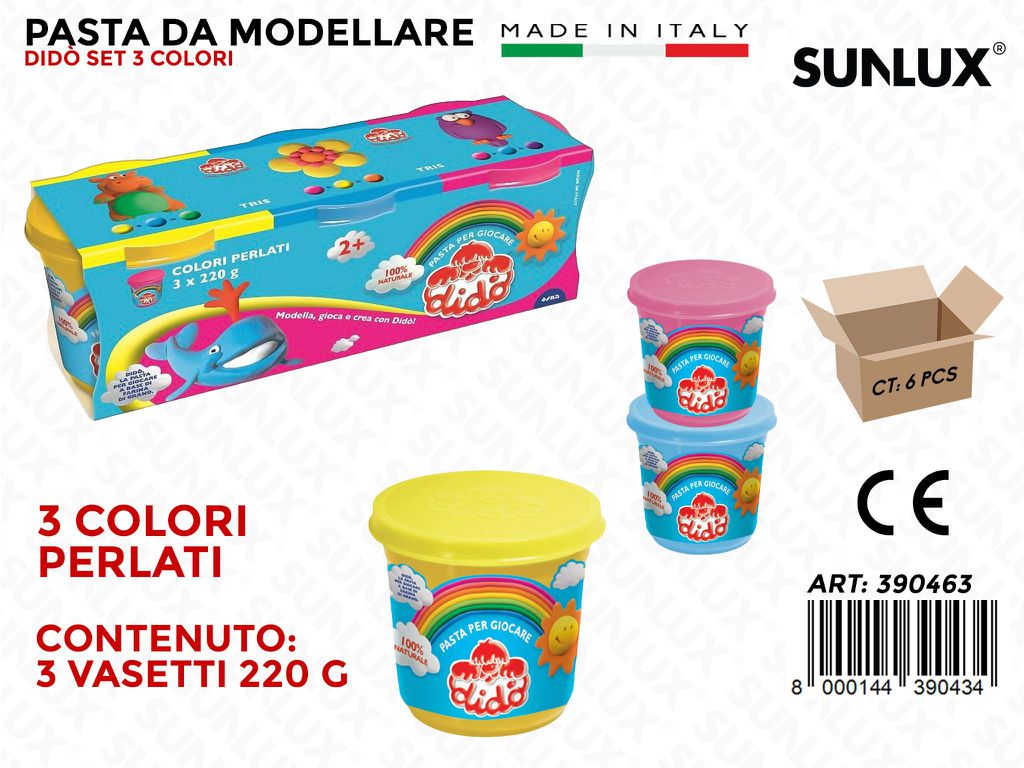 Dido Set 3BARATTOLI 3COL Perlati 220GR