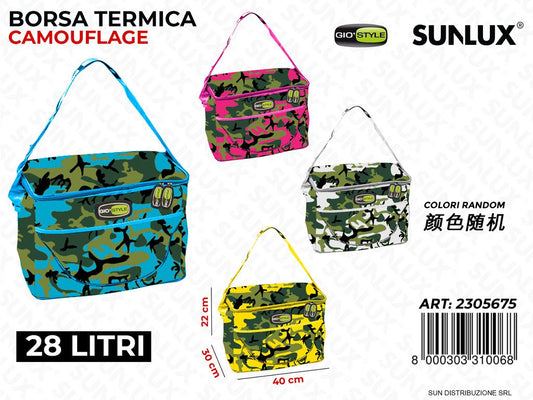 Borsa Termica Camouflage 40*30*22CM 28LT Ass.