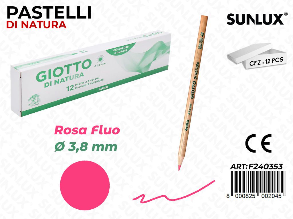 Pastelli Giotto di Natura Rosa Fluo 3.8MM