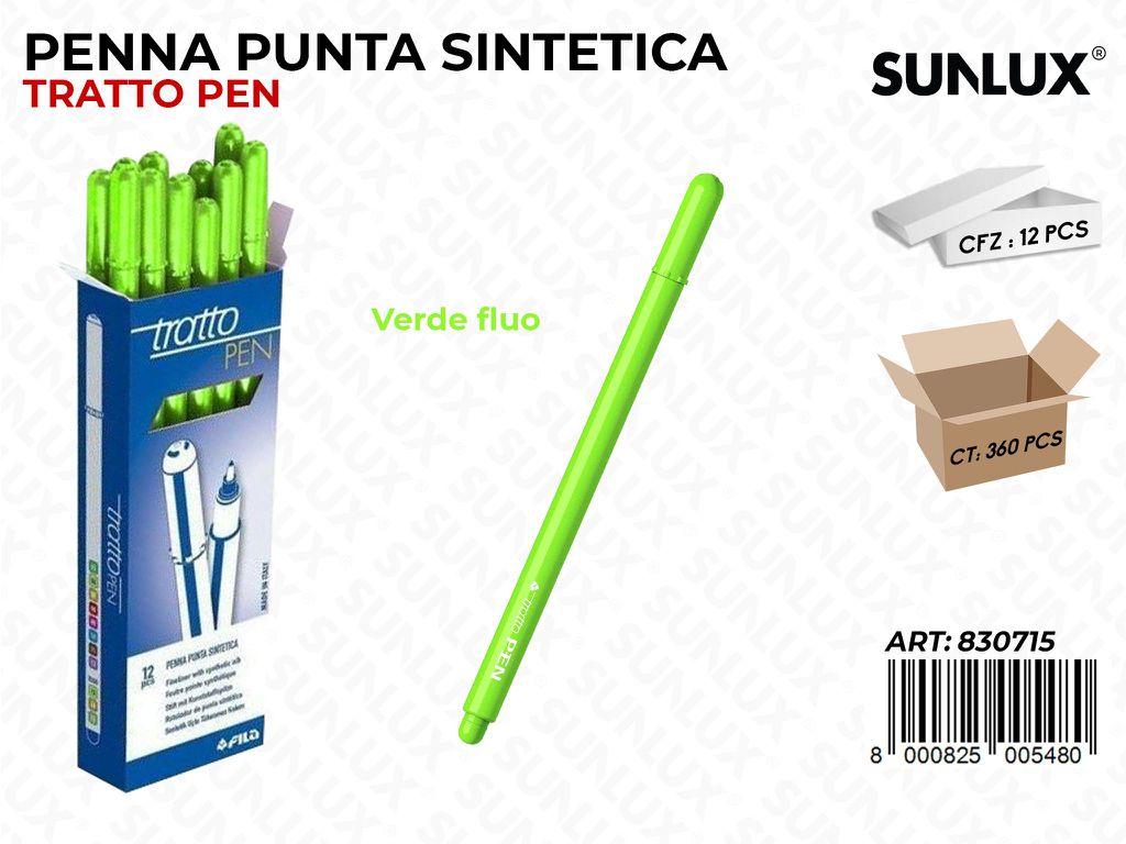 Tratto Pen Verde Fluo Punta F