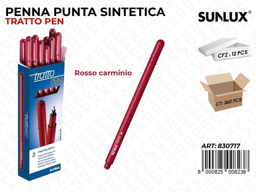 Tratto Pen Rosso Carminio Punta F