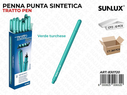 Tratto Pen Metal Turchese Punta F