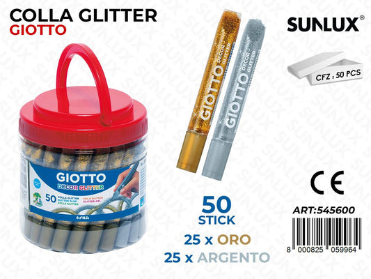Giotto Bar. Colla Glitter Arg-oro 10.5ML