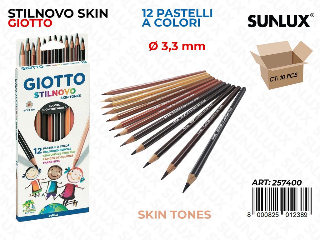 Ast. 12GIOTTO Stilnovo Skin Tones 3.3MM