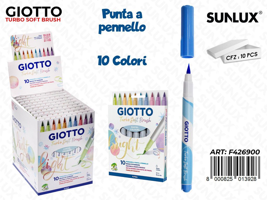 Esp. Giotto Turbo Soft Brush 10COL. Pastel