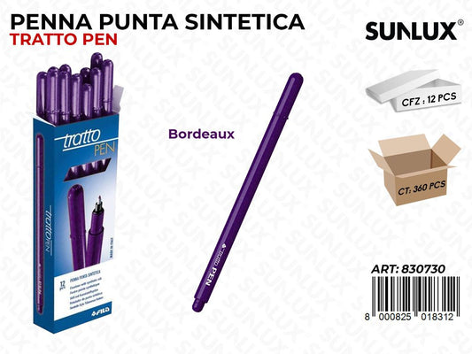 Tratto Pen Metal Bordeaux Punta F/ Pz da 12