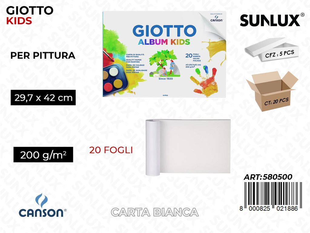 Giotto Album Pittura Kids A3 20FF 200G