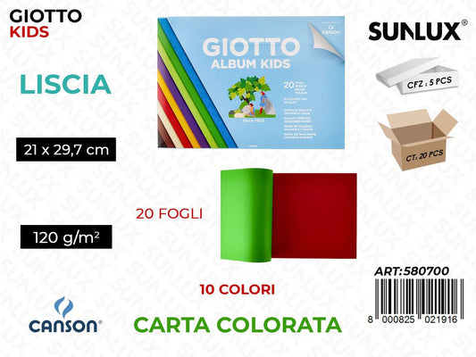 Giotto Album Colorato Kids A4 20FF 120G