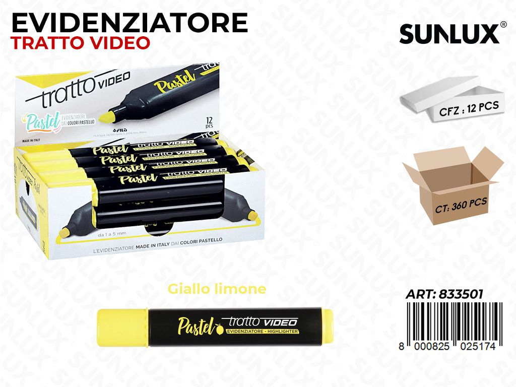 Tratto Video Pastel Giallo Limone