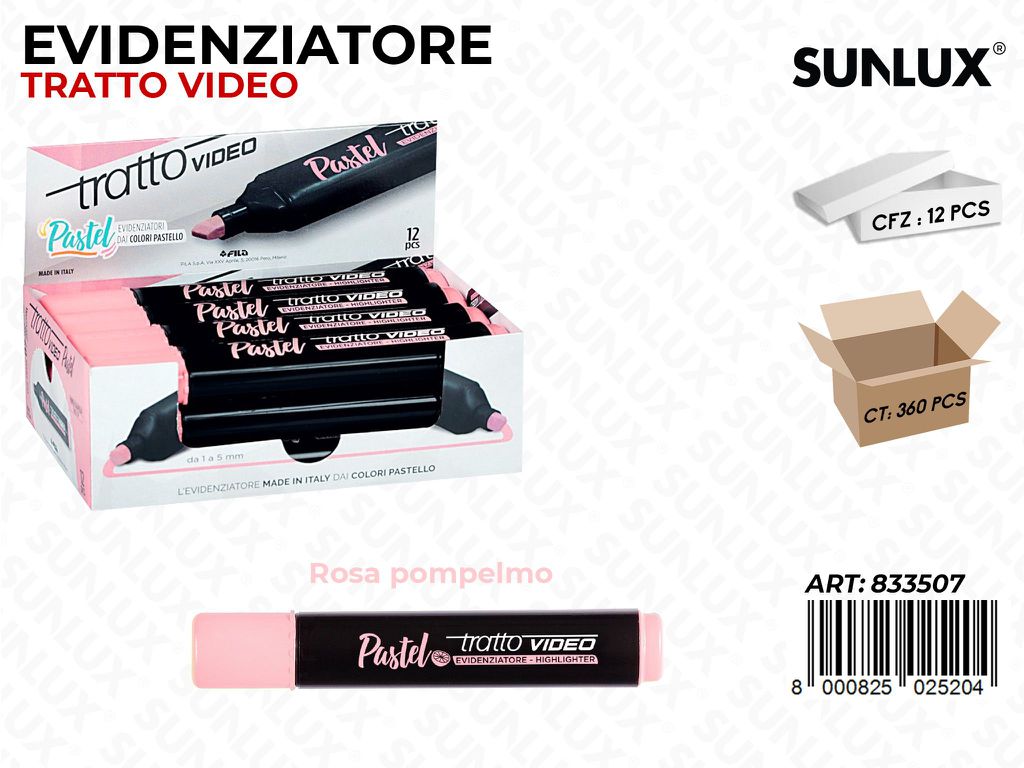 Tratto Video Pastel Pompelmo Rosa