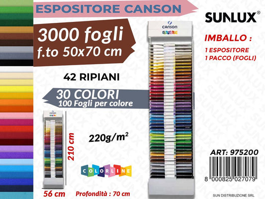Esp. Colorine Canson F.to 50*70CM 3000FF 220GR