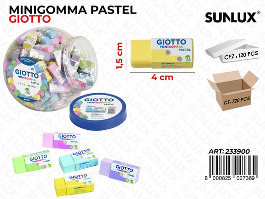 Esp. Giotto Minigomma Pastel 4*1.5CM
