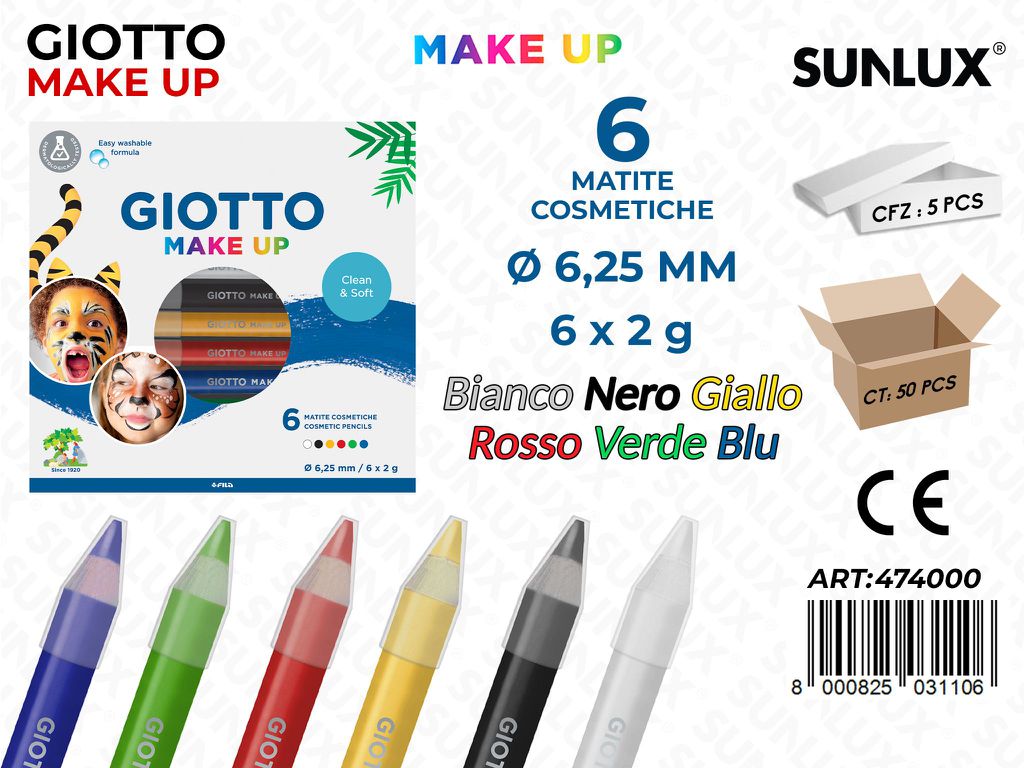 Giotto Make Up Matite Col. Ass. 6PCS