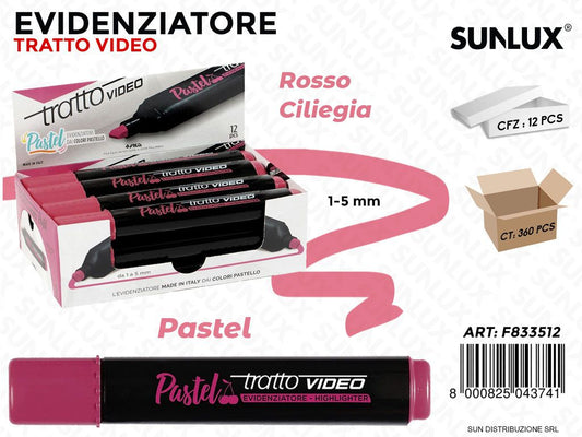 Tratto Video Pastel Rosso Ciliegia