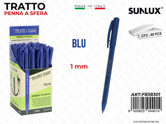 Tratto uno Penna a Sfera Blu 1MM