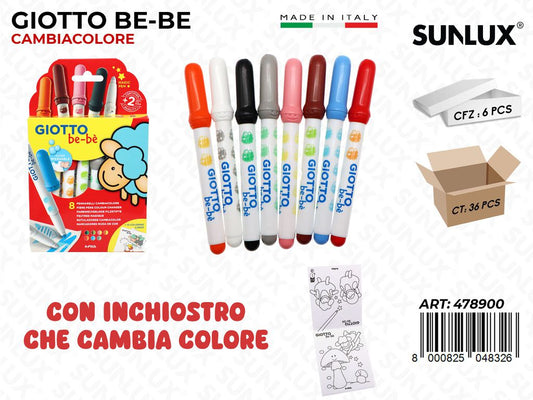 Giotto Bebe Cambiacolore Ast. 8COL.