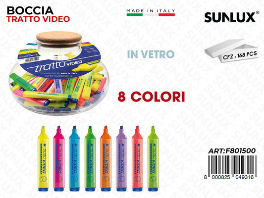 Boccia in Vetro Tratto Video 8COL.