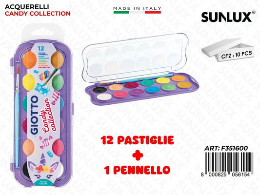 Sca. 12 Acquerelli Candy Collection