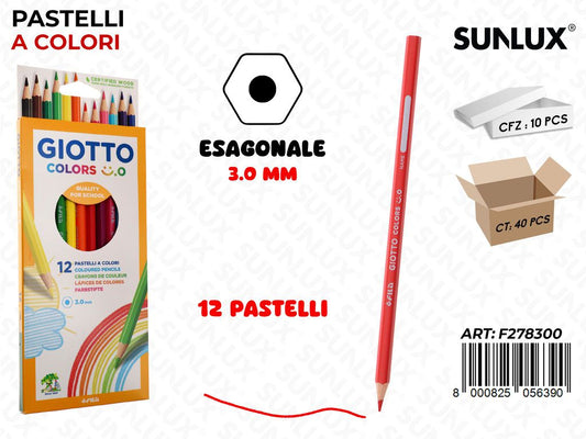 Ast. 12 Pastelli Giotto Colors 3.0MM