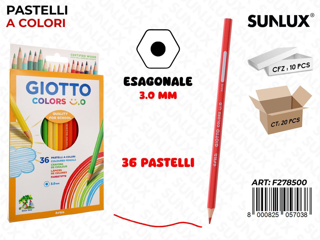 Ast. 36 Pastelli Giotto Colors 3.0MM