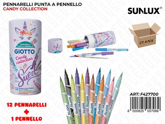 Tubo 12COL. Pennarelli Soft Candy Collection
