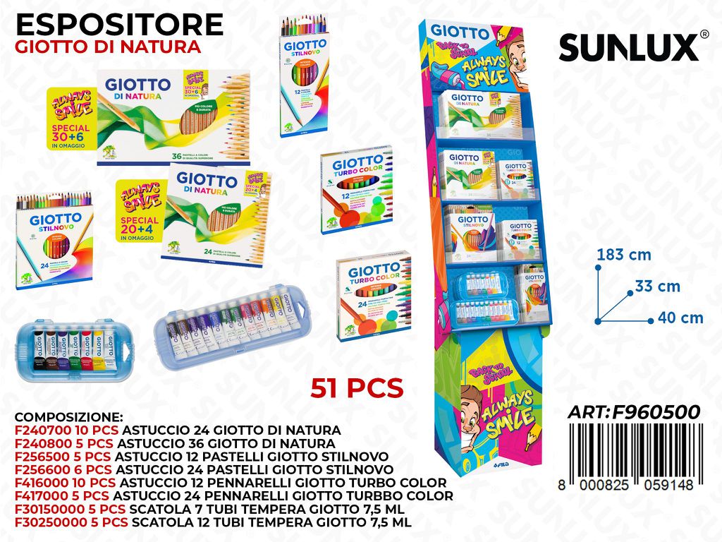 Esp. BTS24 Kit Giotto di Natura 51PCS Ass. 40*33*183CM