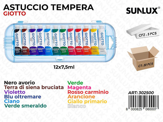 Giotto AST.12 Tubi Tempera Giotto 7.5ML