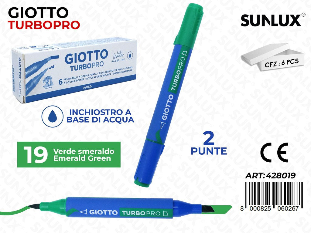 Giotto Turbo Pro 2PUNTE Verde Smeraldo