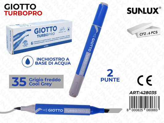 Giotto Turbo Pro 2PUNTE Grigio Freddo