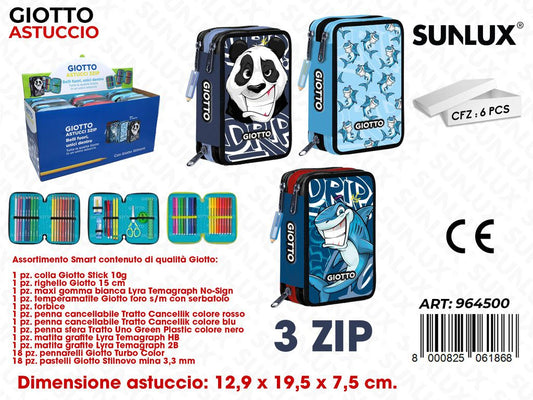 ESP. ASTUCCIO 3ZIP. GIOTTO CRYPTOPUPPETS 12.9*19.5*7.5CM