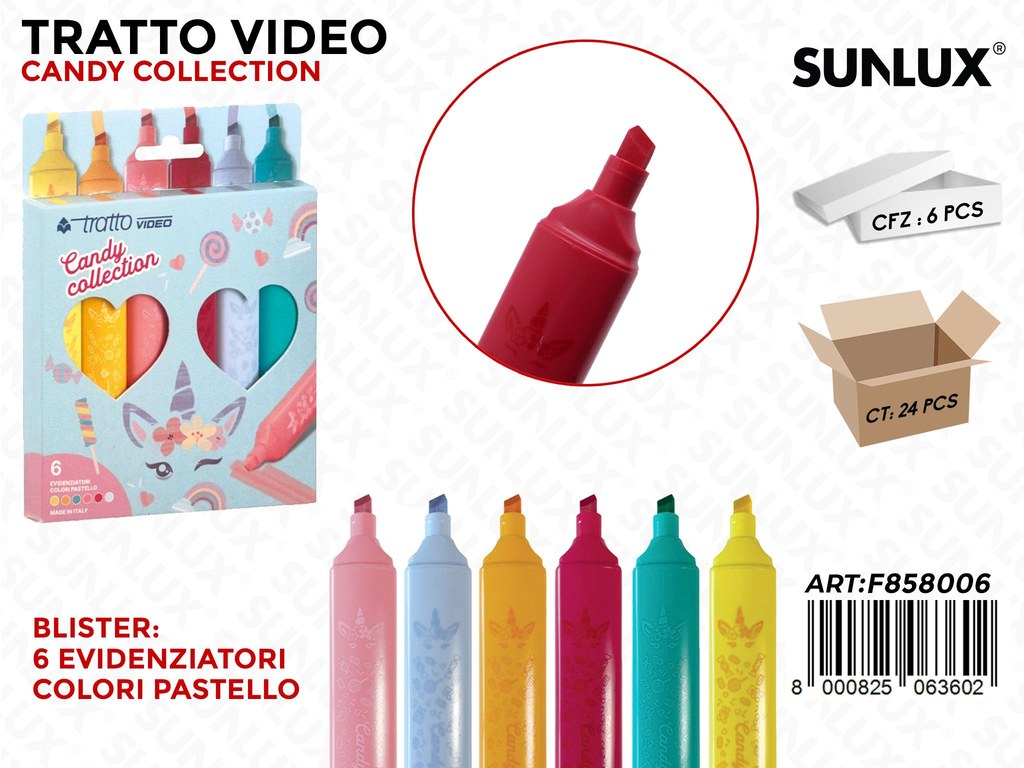 Ast. Tratto Video Candy Collection 6PCS Ass.