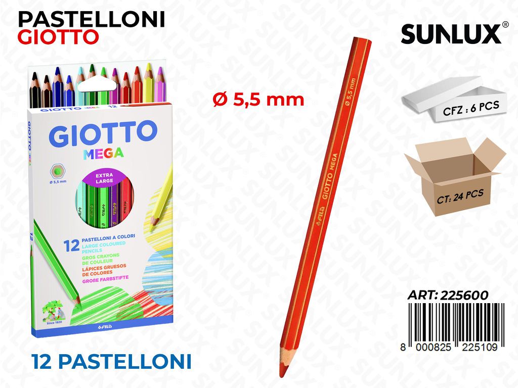 Ast. 12 Pastelloni Col. Giotto Meg 5.5MM