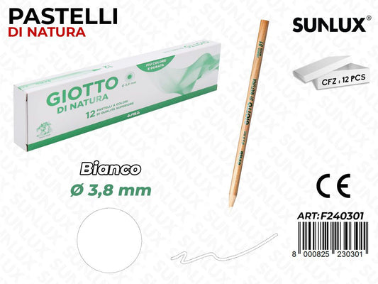 Pastelli Giotto di Natura Bianco 3.8MM