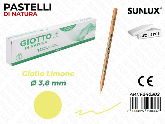 Pastelli Giotto di Natura Giallo Limone 3.8MM