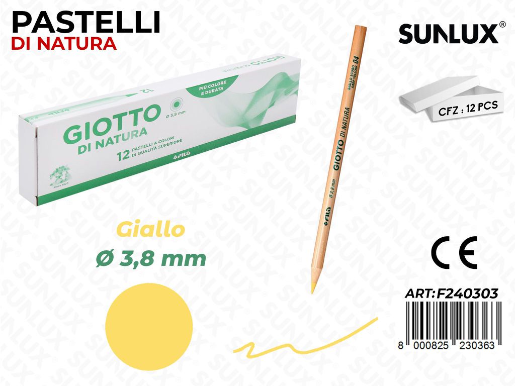 Pastelli Giotto di Natura Giallo 3.8MM