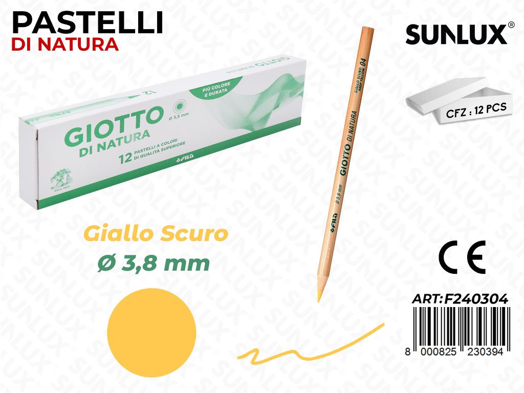 Pastelli Giotto di Natura Giallo Scuro 3.8MM
