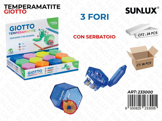 Temperamatite Giotto 3FORI Ass. 2X12