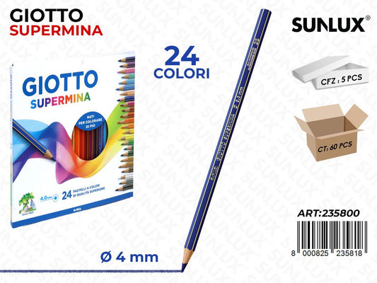 Giotto Pastelli Supermina 4MM 24PCS Ass.