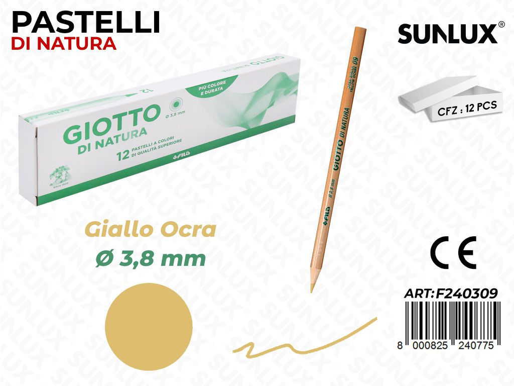 Pastelli Giotto di Natura Giallo Ocra 3.8MM