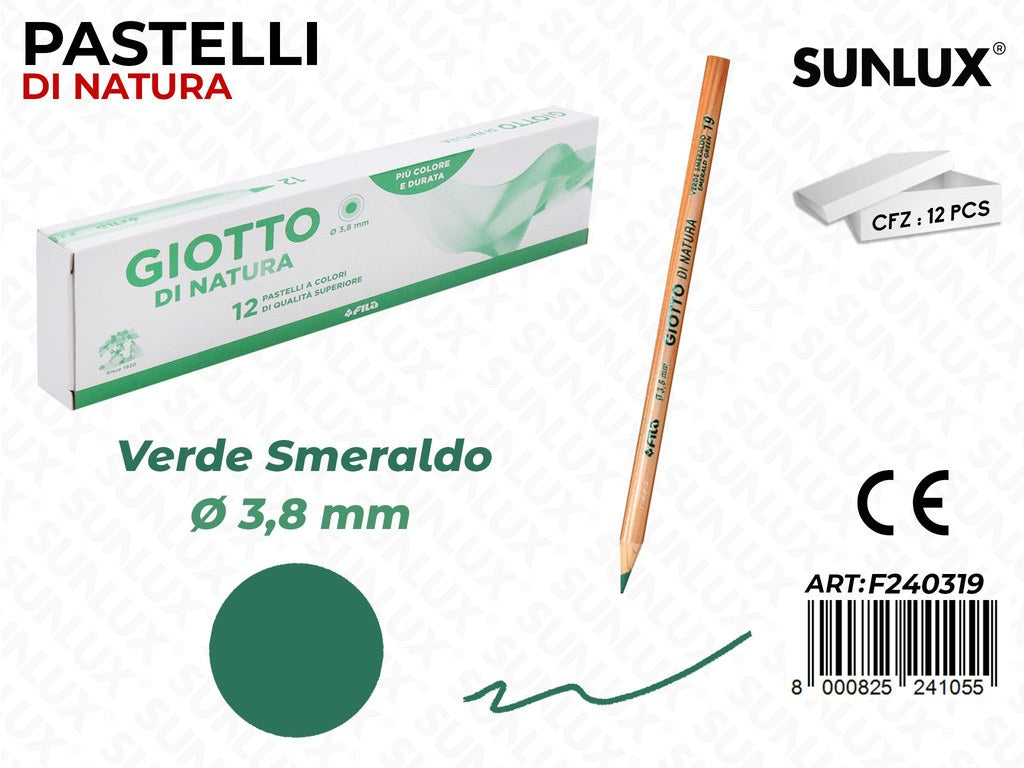 Pastelli Giotto di Natura Verde Smeraldo 3.8MM