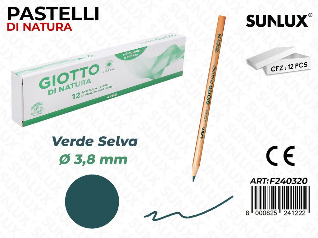 Pastelli Giotto di Natura Verde Selva 3.8MM