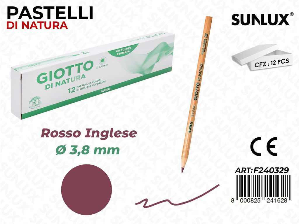 Pastelli Giotto di Natura Rosso Inglese 3.8MM