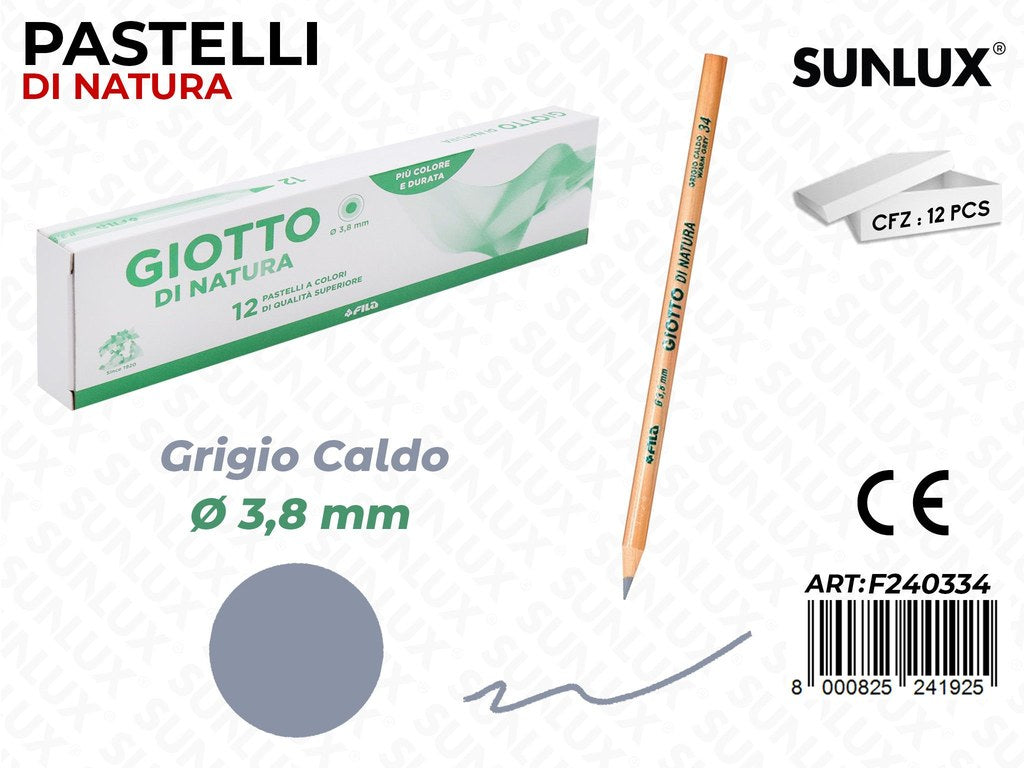 Pastelli Giotto di Natura Grigio Caldo 3.8MM